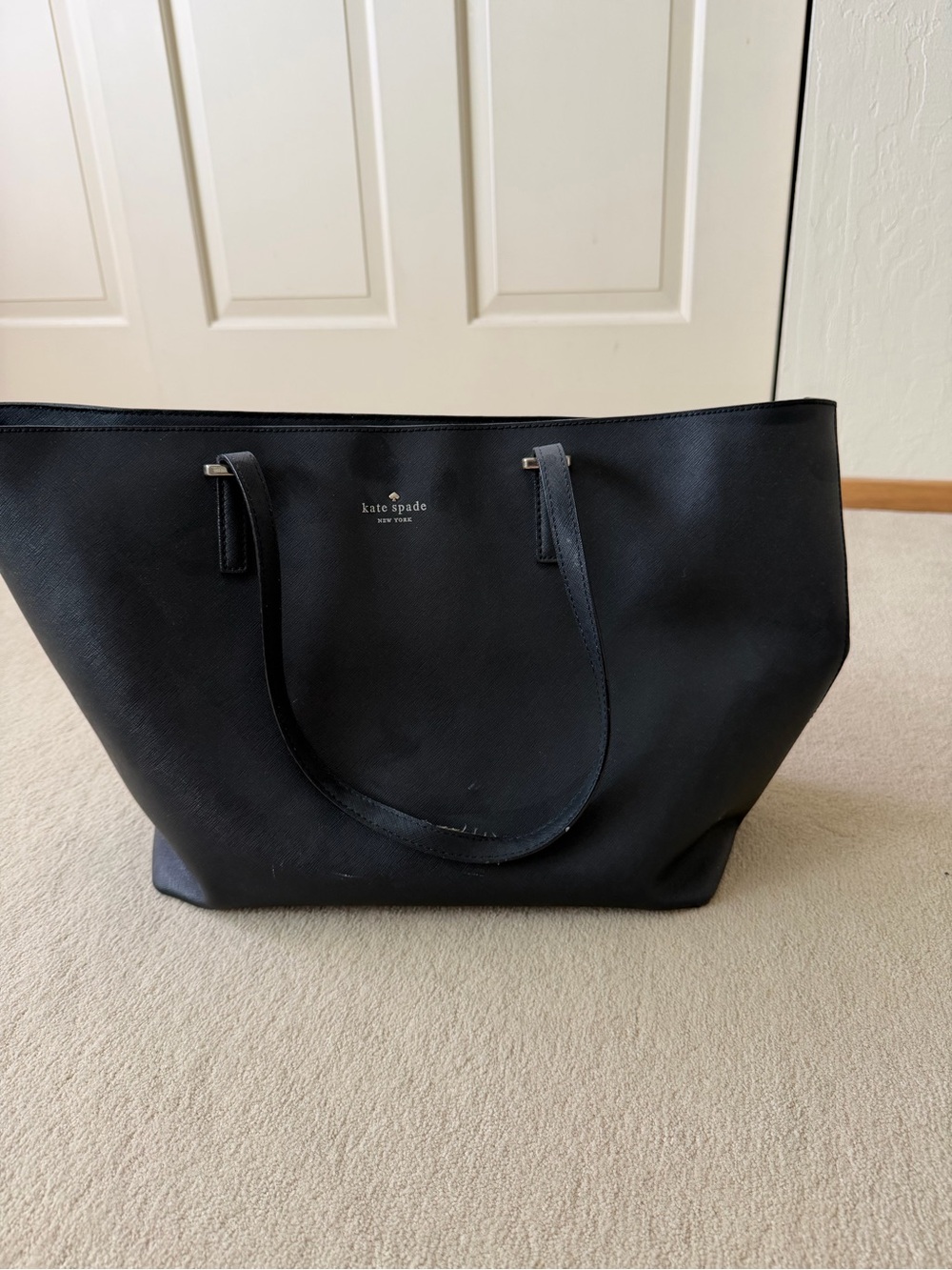 kate spade Black Saffiano Leather Tote